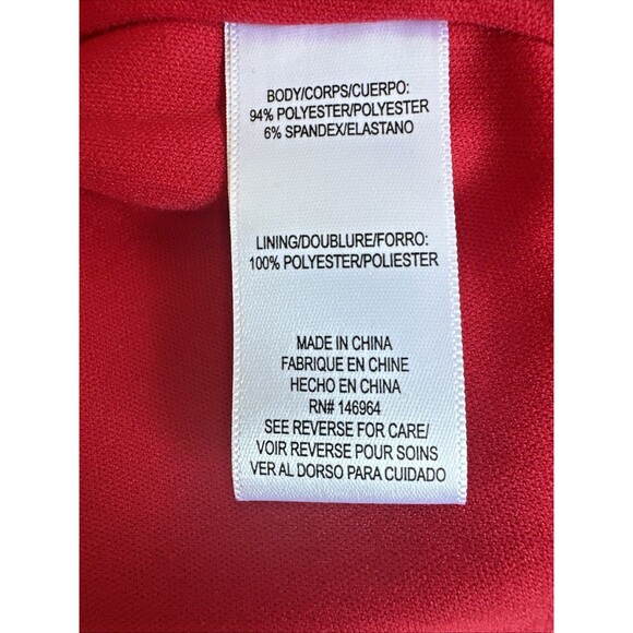 julia jordan Women's Puffed-Shoulder Twist-Front Scuba Crepe Dress Red Size 12 - Picture 10 of 10